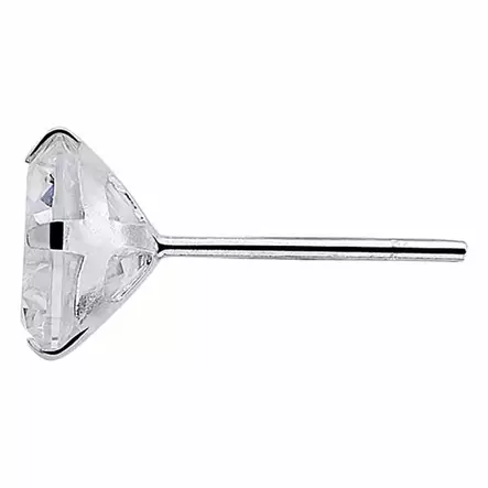 Hopeakorvakorut zirkonianappi 10 mm - Hopeakorut - HME373 - 2