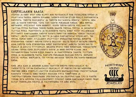 Northern Viking Jewelry Korpiklaani Noitarumpu Korvakorut Hopea NVJKK022 - Hopeakorut - NVJKK022 - 2