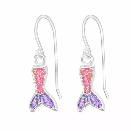 Hopeakorvakorut merenneidon pyrstö pinkki - Hopeakorut - HME535 - 1