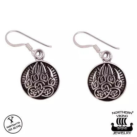 Northern Viking Jewelry Karhun Käpälä korvakorut NVJKK026 - Hopeakorut - NVJKK026 - 1