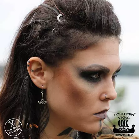 Northern Viking Jewelry Ukonvasara Korvakorut Hopea NVJKK027 - Hopeakorut - NVJKK027 - 2