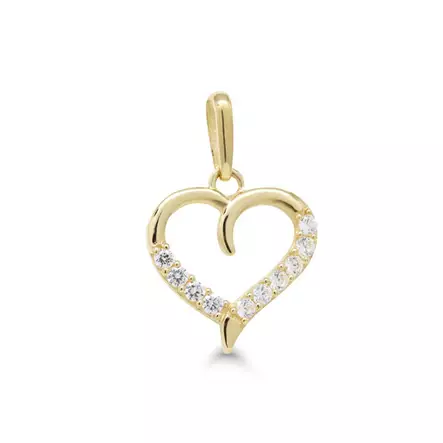 Korutuote Kultainen Sydänriipus Zirkonei - Kultakorut - K-P64024Z - 1